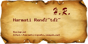 Harmati Renátó névjegykártya